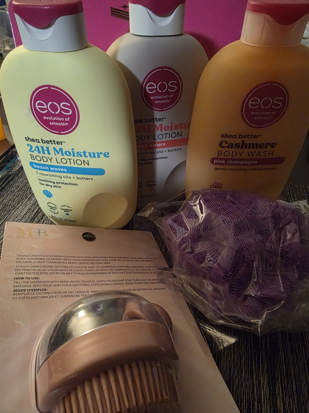 eos Body Care Bundle in Yellow, Orange & Purple